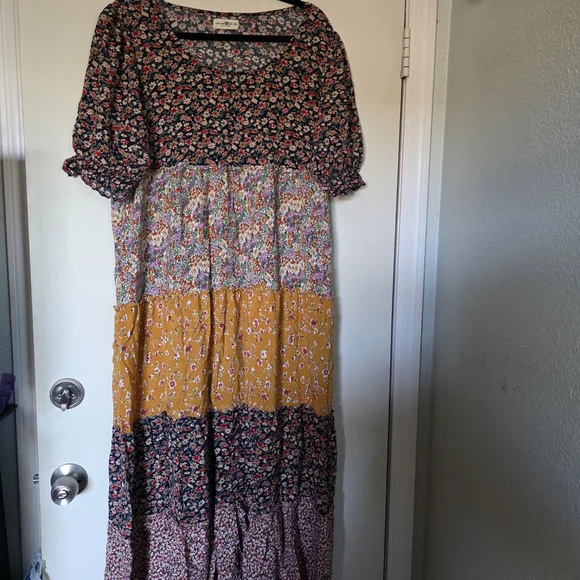 NATURAL LIFE Floral Patchwork Maxi Dress - Picture 1 of 3